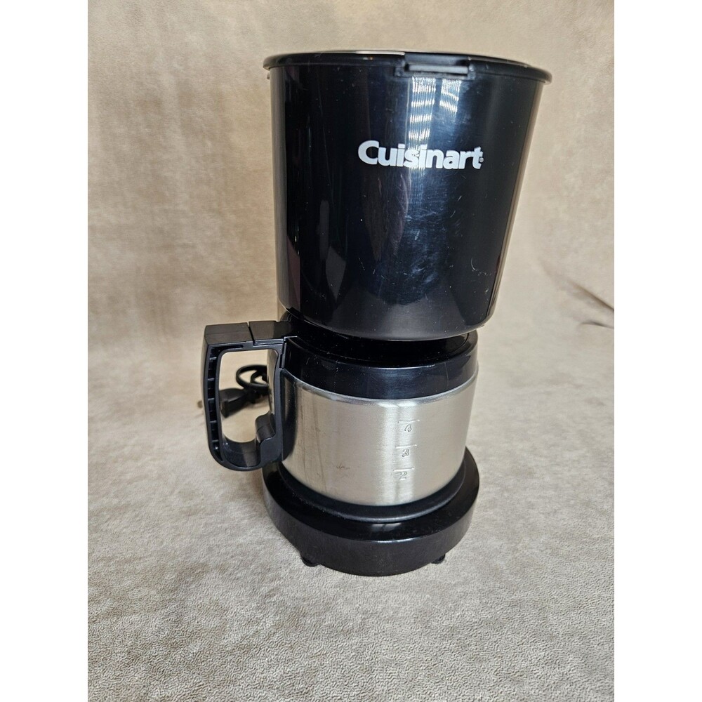 Cuisinart DCC-450 4 Cup Coffee Maker Black Stainless Steel Carafe Tested